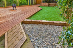 Garden with Decking and Grass