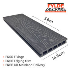 slate grey 3.6m composite decking