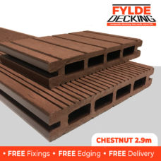 2.9m composite decking chestnut brown