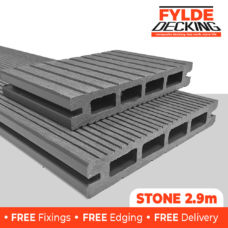 2.9m composite decking stone grey