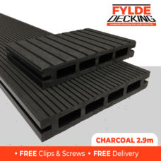 2.9m black composite decking