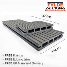2.9m composite decking grey