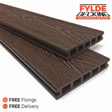 3.6m composite decking chocolate brown