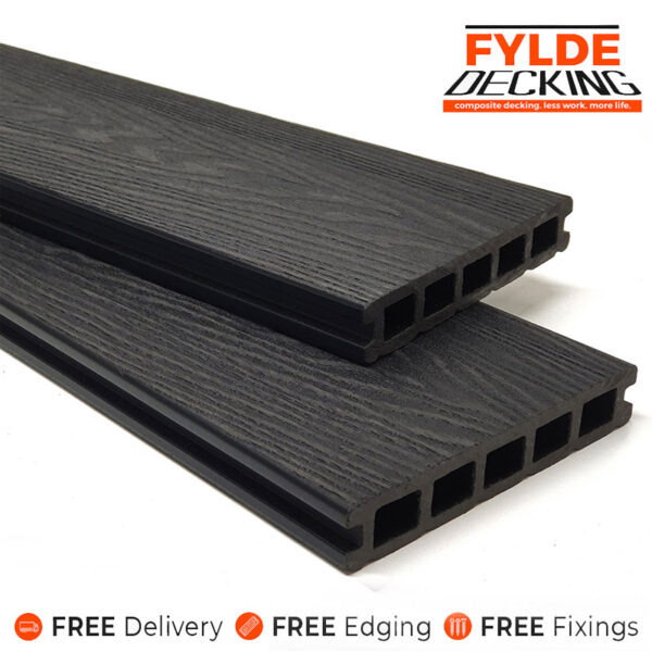 black granite composite decking