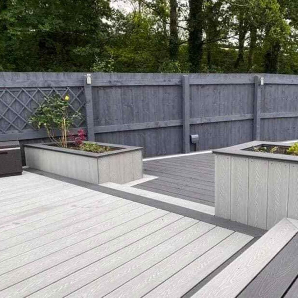 ash white composite decking