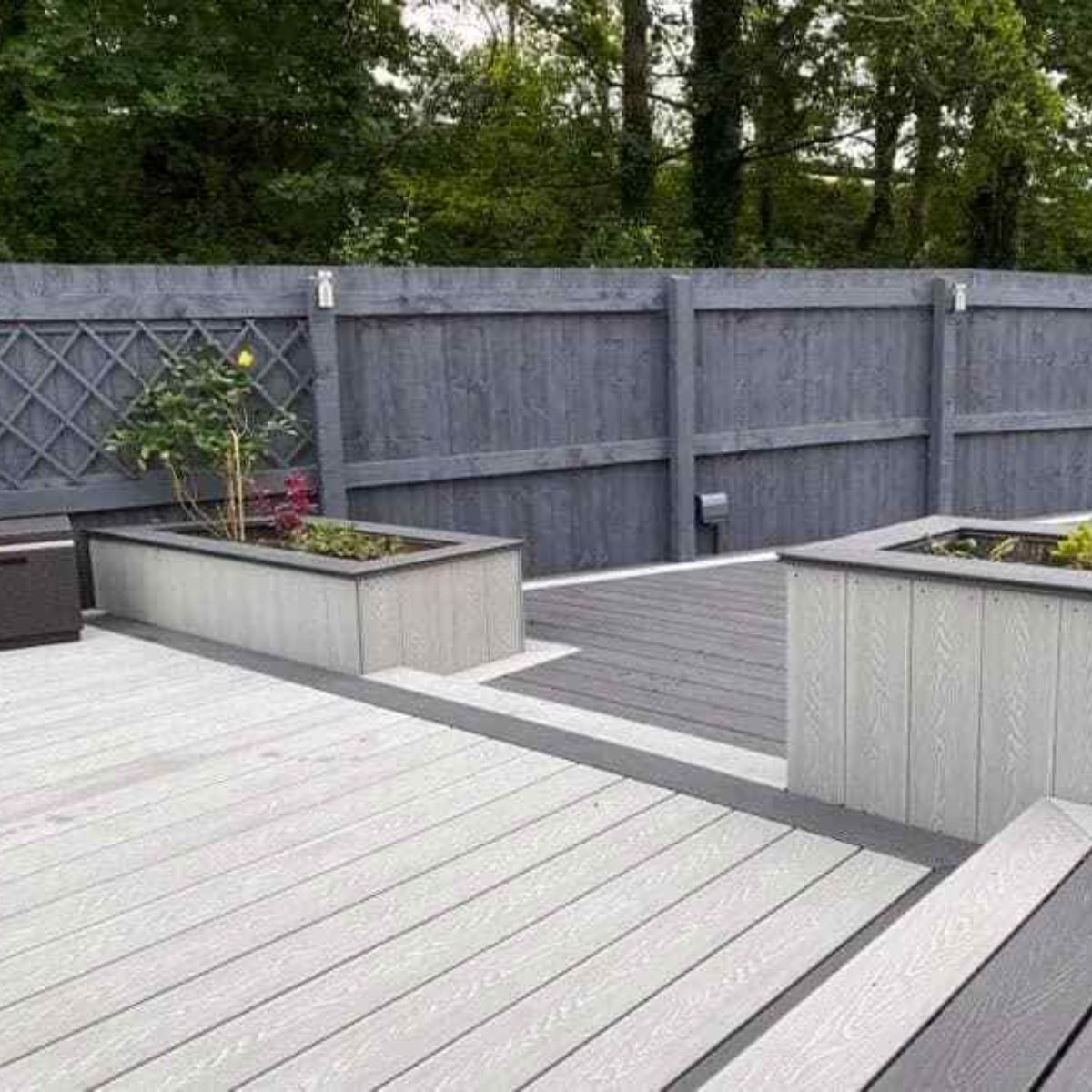 ash white composite decking