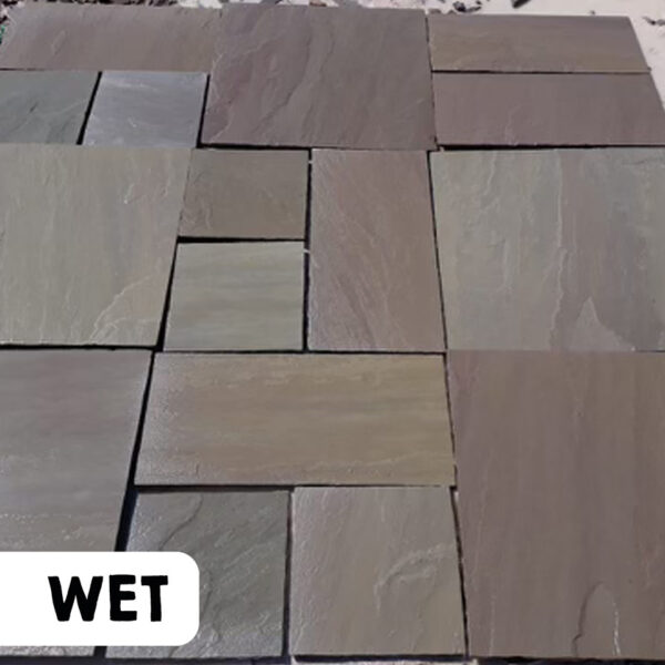 raj blend sandstone slab wet