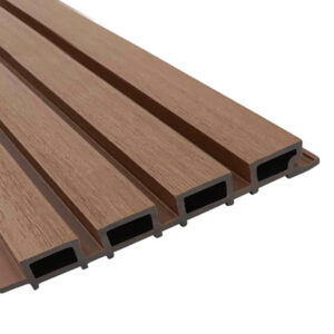 slatted cladding teak brown