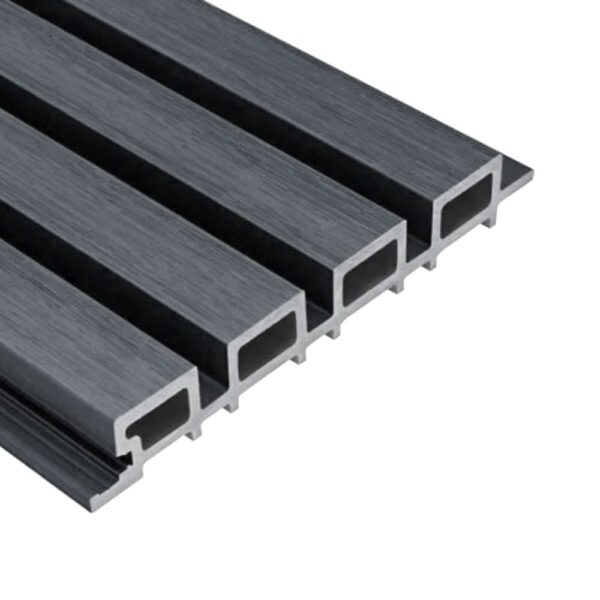 anthracite slatted cladding