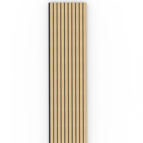 oak wide acoustic panelling