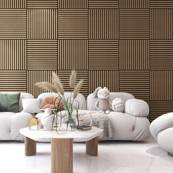 walnut thin acoustic panelling 3